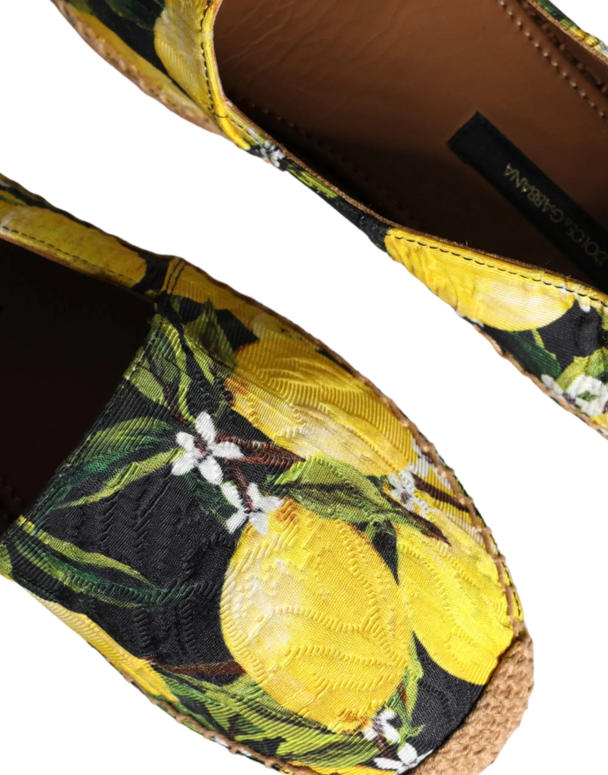 Dolce & Gabbana Multicolor Lemon Slip On Espadrilles Shoes - Zeiniez