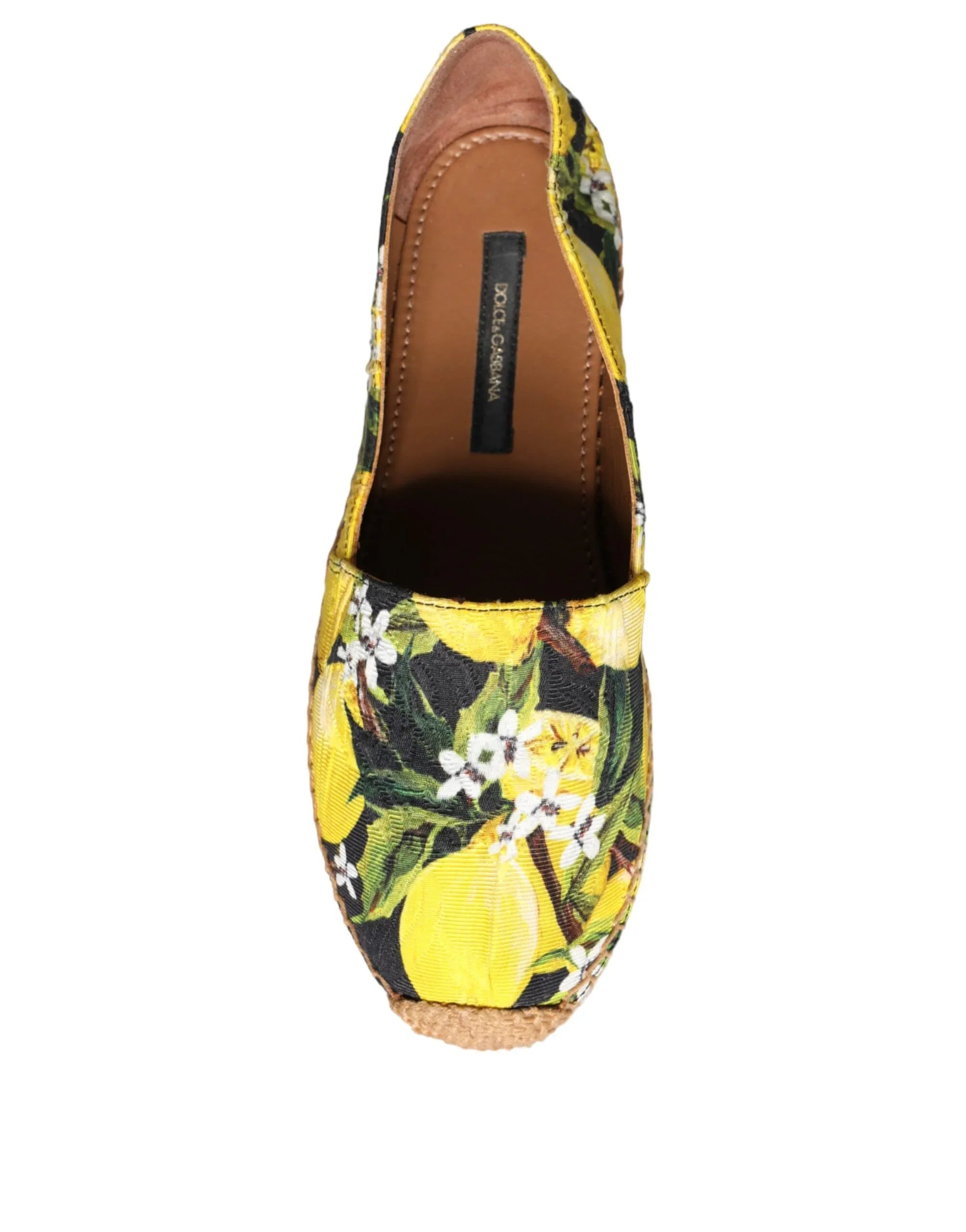 Dolce & Gabbana Multicolor Lemon Slip On Espadrilles Shoes - Zeiniez