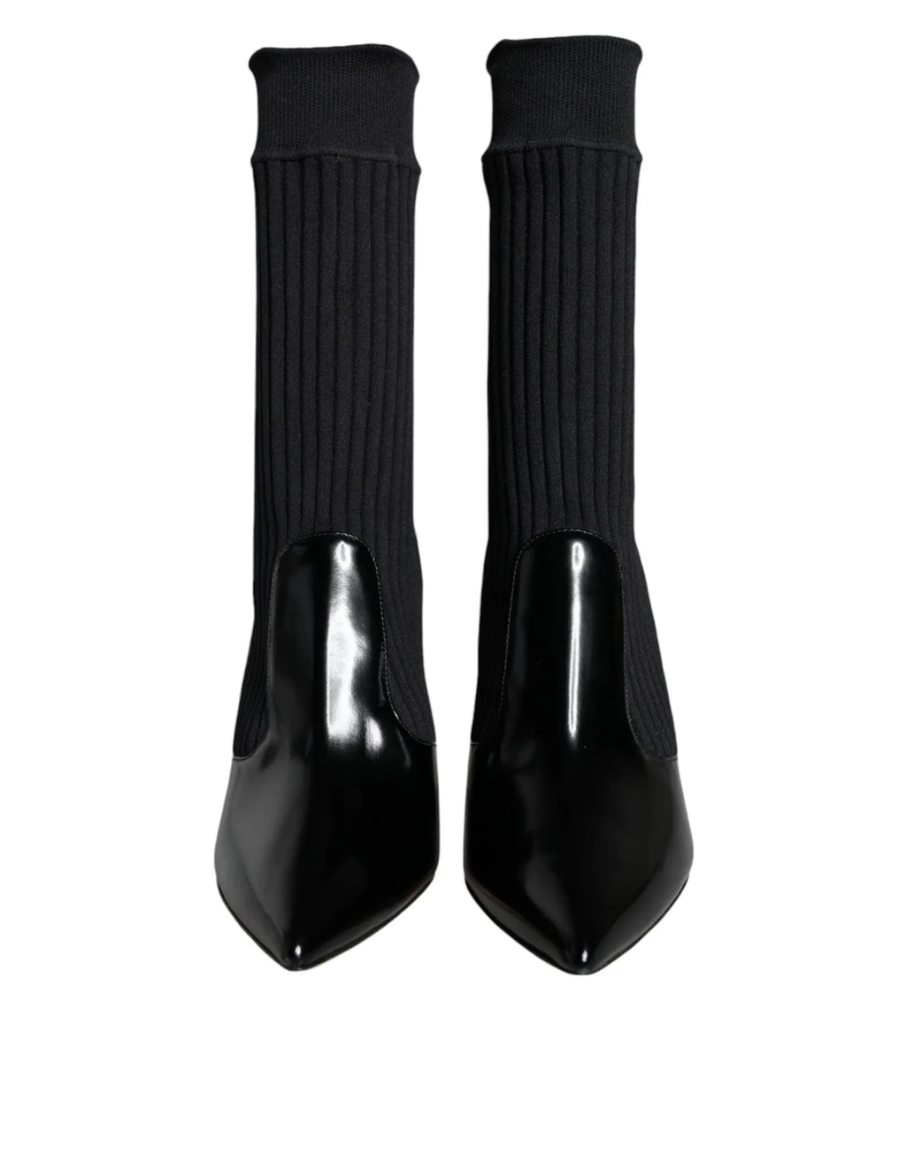 Dolce & Gabbana Black Stretch Stilettos Booties Socks Shoes - Zeiniez