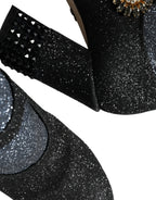 Dolce & Gabbana Black Crystal Mary Janes Booties Shoes - Zeiniez