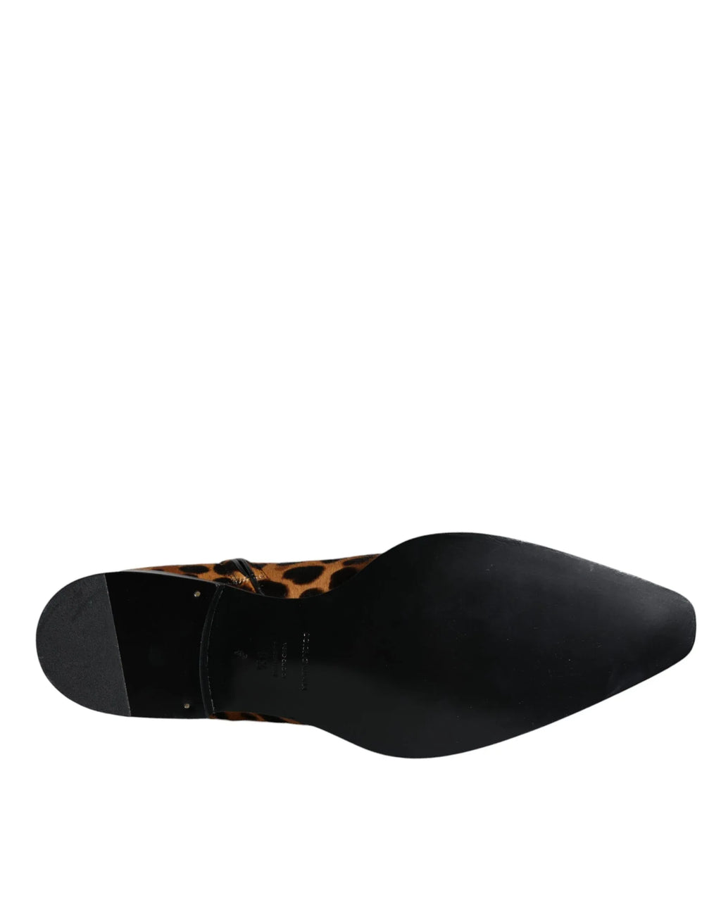 Dolce & Gabbana Brown Leopard Calf Fur Ankle Boots Shoes - Zeiniez