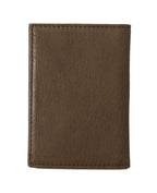 Billionaire Italian Couture Brown Leather Bifold Wallet - Zeiniez