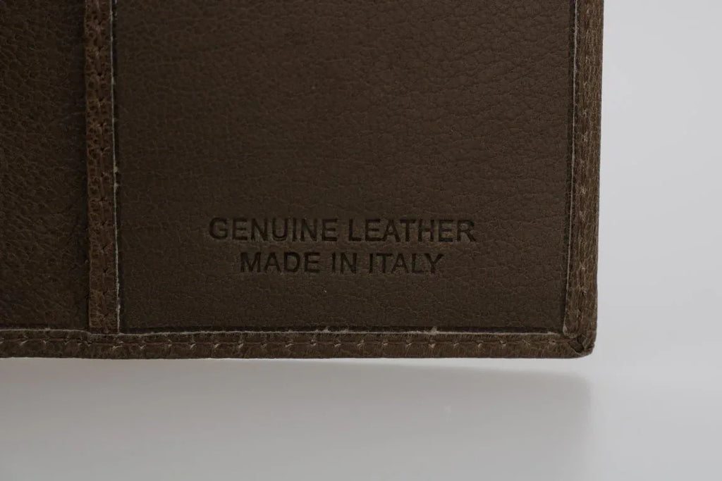Billionaire Italian Couture Brown Leather Bifold Wallet - Zeiniez