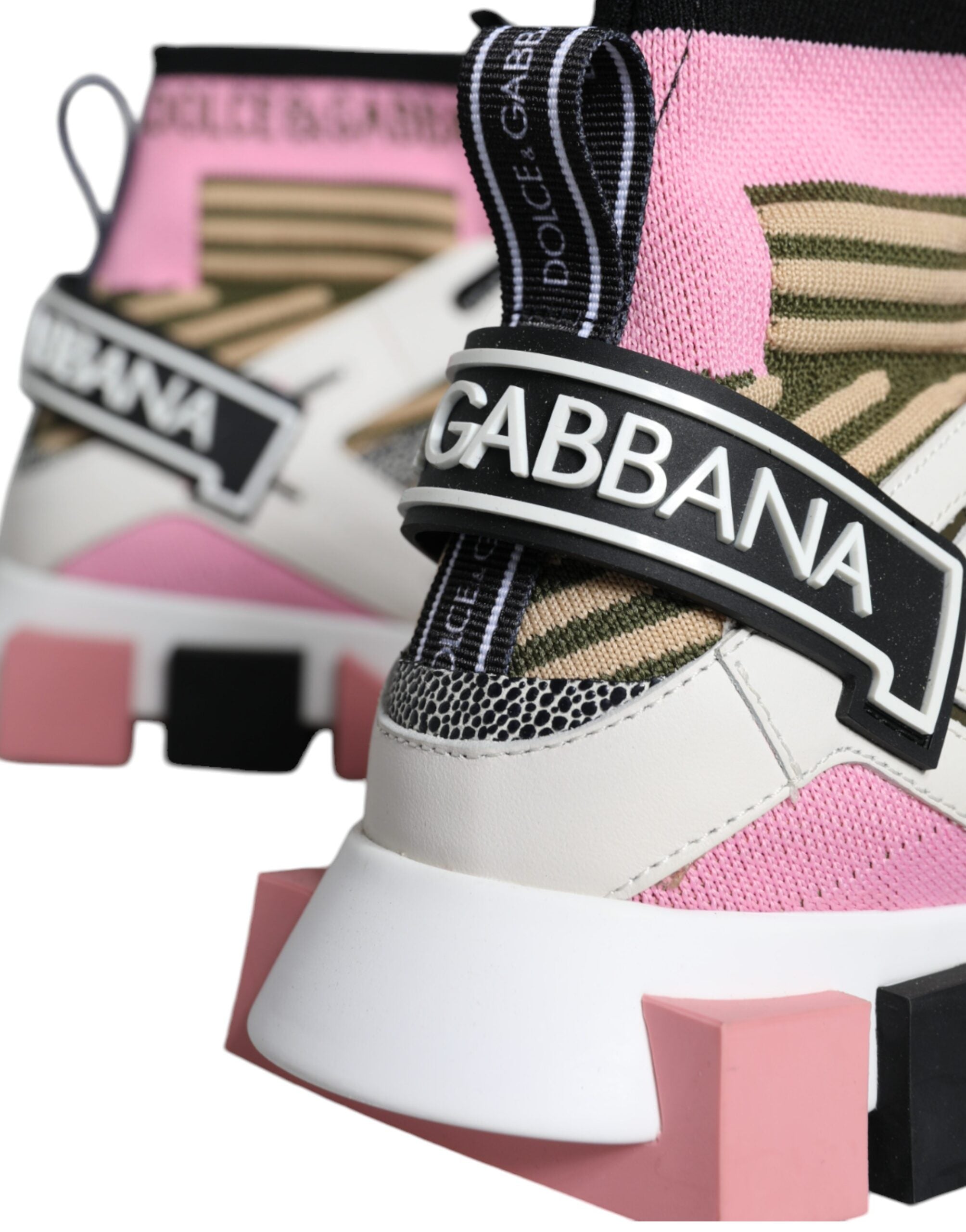 Dolce & Gabbana Multicolor Sorrento Socks Logo Sneakers Shoes - Zeiniez