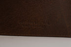 Billionaire Italian Couture Brown Leather Cardholder Wallet - Zeiniez
