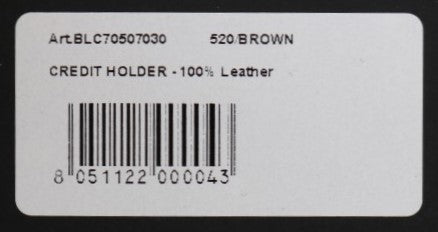 Billionaire Italian Couture Brown Leather Cardholder Wallet - Zeiniez