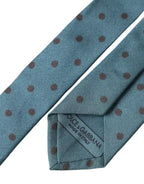 Dolce & Gabbana Green Black Polka Dot Silk Adjustable Men Tie - Zeiniez