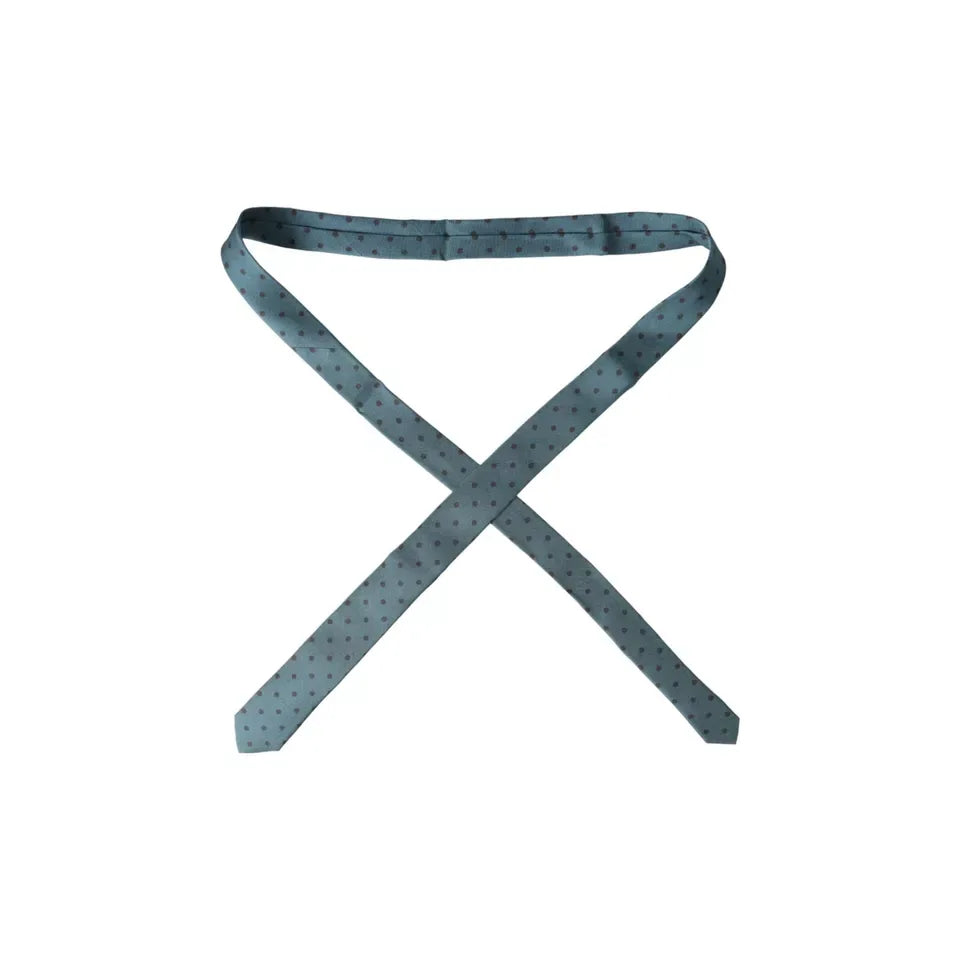 Dolce & Gabbana Green Black Polka Dot Silk Adjustable Men Tie - Zeiniez