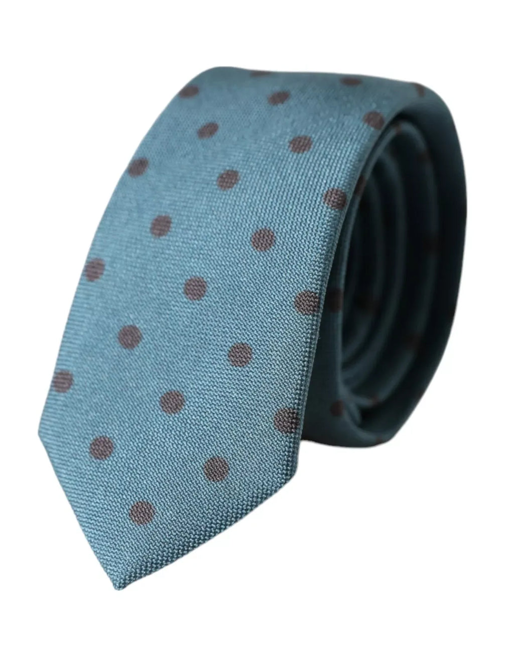Dolce & Gabbana Green Black Polka Dot Silk Adjustable Men Tie - Zeiniez