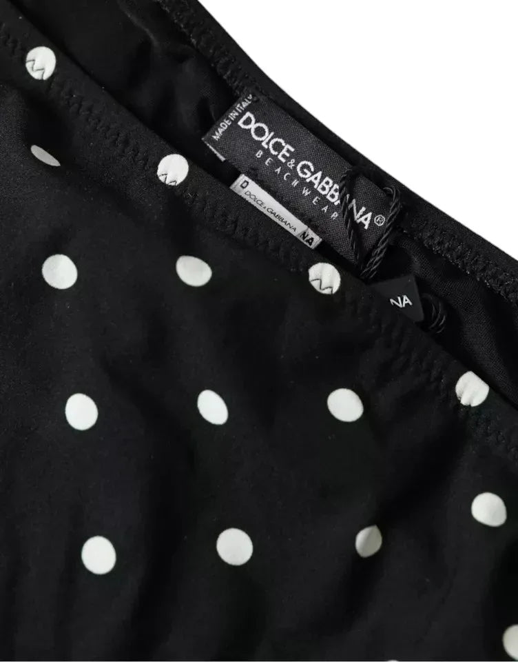 Dolce & Gabbana Black Polka Dot Swimwear Beachwear Bottom Bikini - Zeiniez