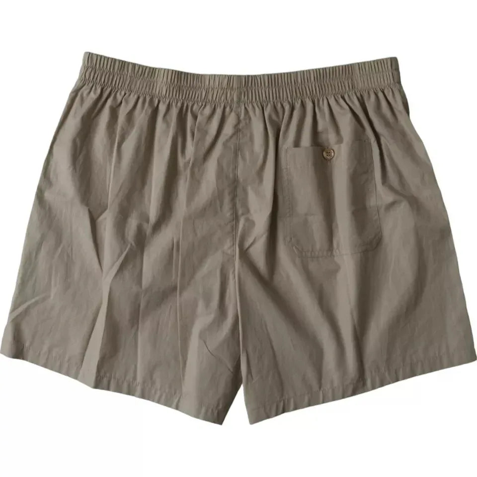 Dolce & Gabbana Brown Cotton Regular Boxer Shorts Underwear - Zeiniez