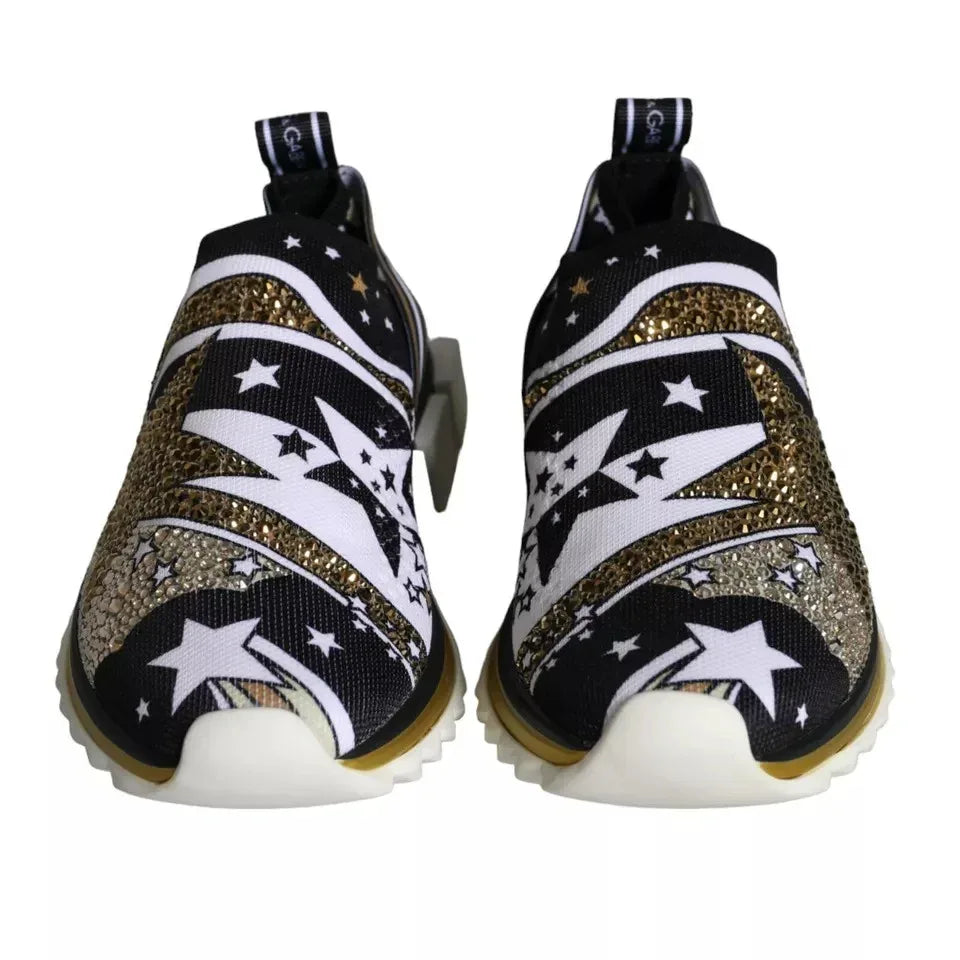 Dolce & Gabbana Multicolor Comet Star Print Sorrento Sneakers Shoes - Zeiniez