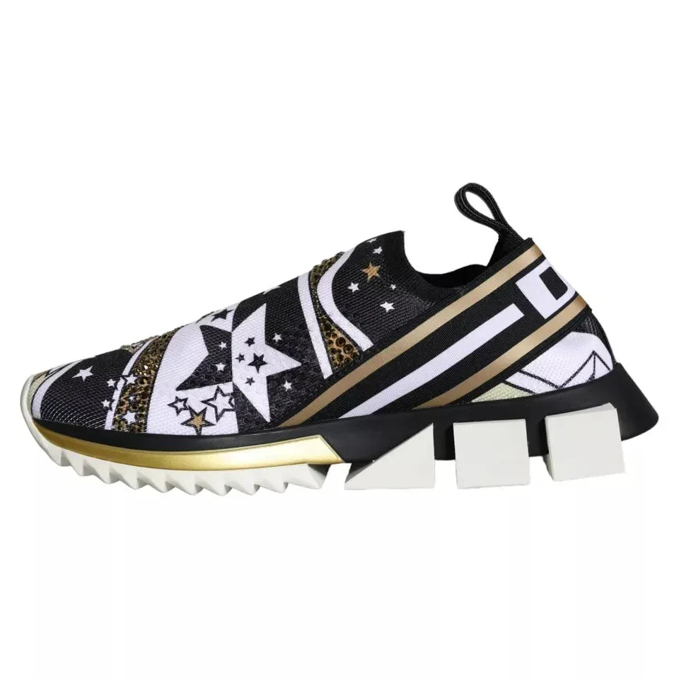Dolce & Gabbana Multicolor Comet Star Print Sorrento Sneakers Shoes - Zeiniez