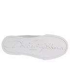 Dolce & Gabbana White Patch Calfskin Nappa Portofino Sneakers Shoes - Zeiniez