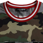 Dolce & Gabbana Multicolor Camouflage Cotton Crew Neck Men T-shirt - Zeiniez
