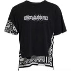 Dolce & Gabbana Black Graphic Printed Cotton Short Sleeves T-shirt - Zeiniez