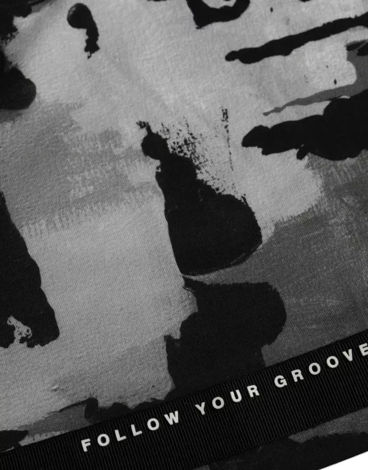 Dolce & Gabbana Black White Camouflage Round Neck T-shirt - Zeiniez