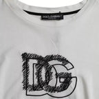 Dolce & Gabbana White Logo Round Neck Short Sleeves T-shirt - Zeiniez