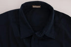 John Galliano Blue Casual Cotton Long Sleeve Shirt - Zeiniez