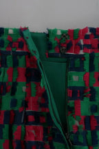 Dolce & Gabbana Pink Green Jacquard Pencil Skirt - Zeiniez