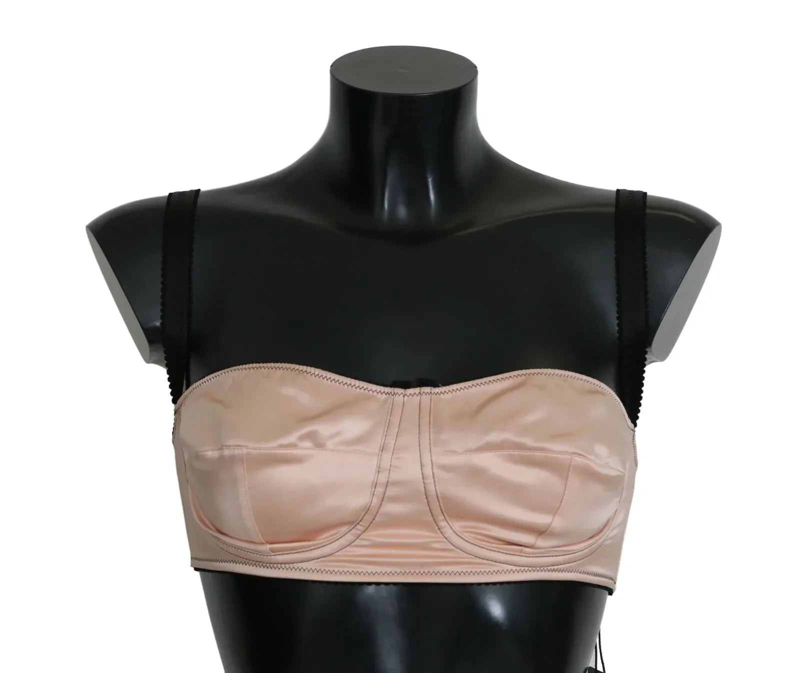 Dolce & Gabbana Black Straps Pink Balconcino Bra - Zeiniez