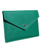 Dolce & Gabbana Green Leather Handbag Clutch Mini Purse Pouch Tablet Case - Zeiniez