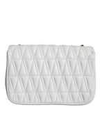 Versace White Mini Nappa Leather Crossbody Shoulder Bag - Zeiniez