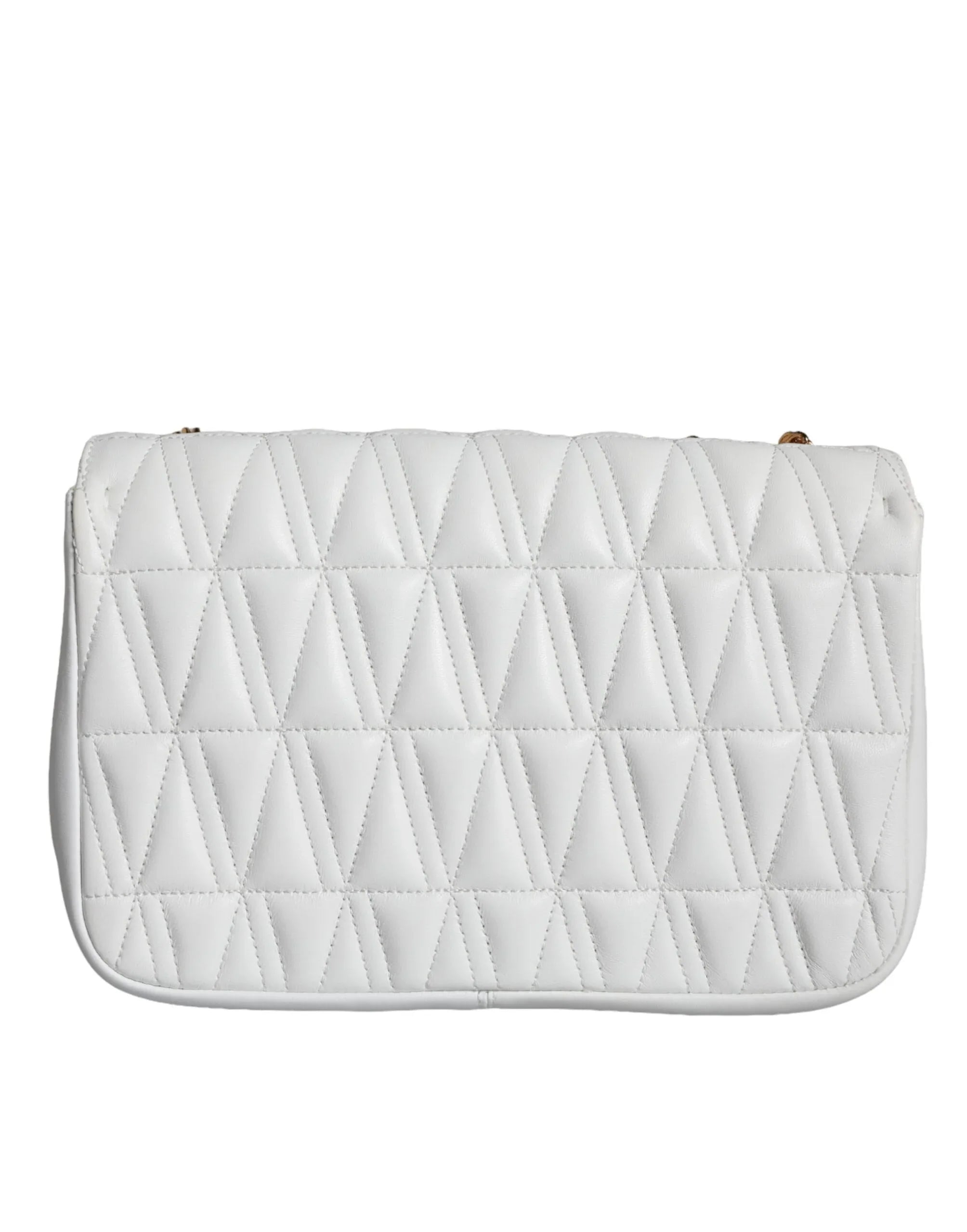 Versace White Mini Nappa Leather Crossbody Shoulder Bag - Zeiniez