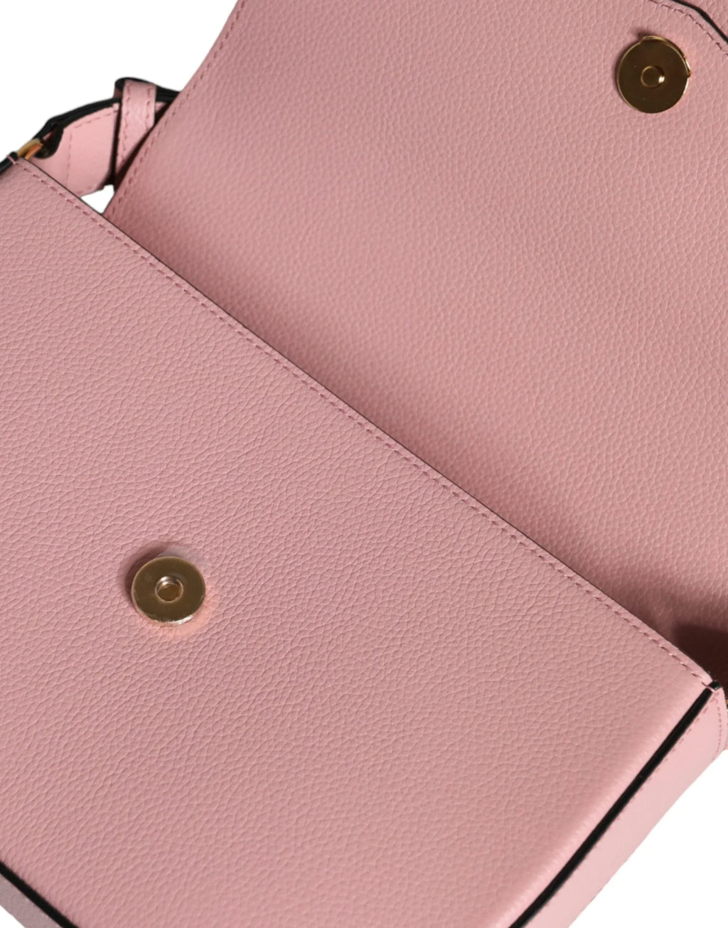 Versace Pink Grainy Calf Leather Logo Crossbody Shoulder Bag - Zeiniez