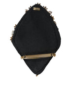 Dolce & Gabbana Gold Tone Brass Sacred Heart Crystal Embellished Brooch - Zeiniez