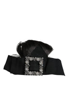 Dolce & Gabbana Black Hair Parrucchiera Crystal Headband Diadem - Zeiniez