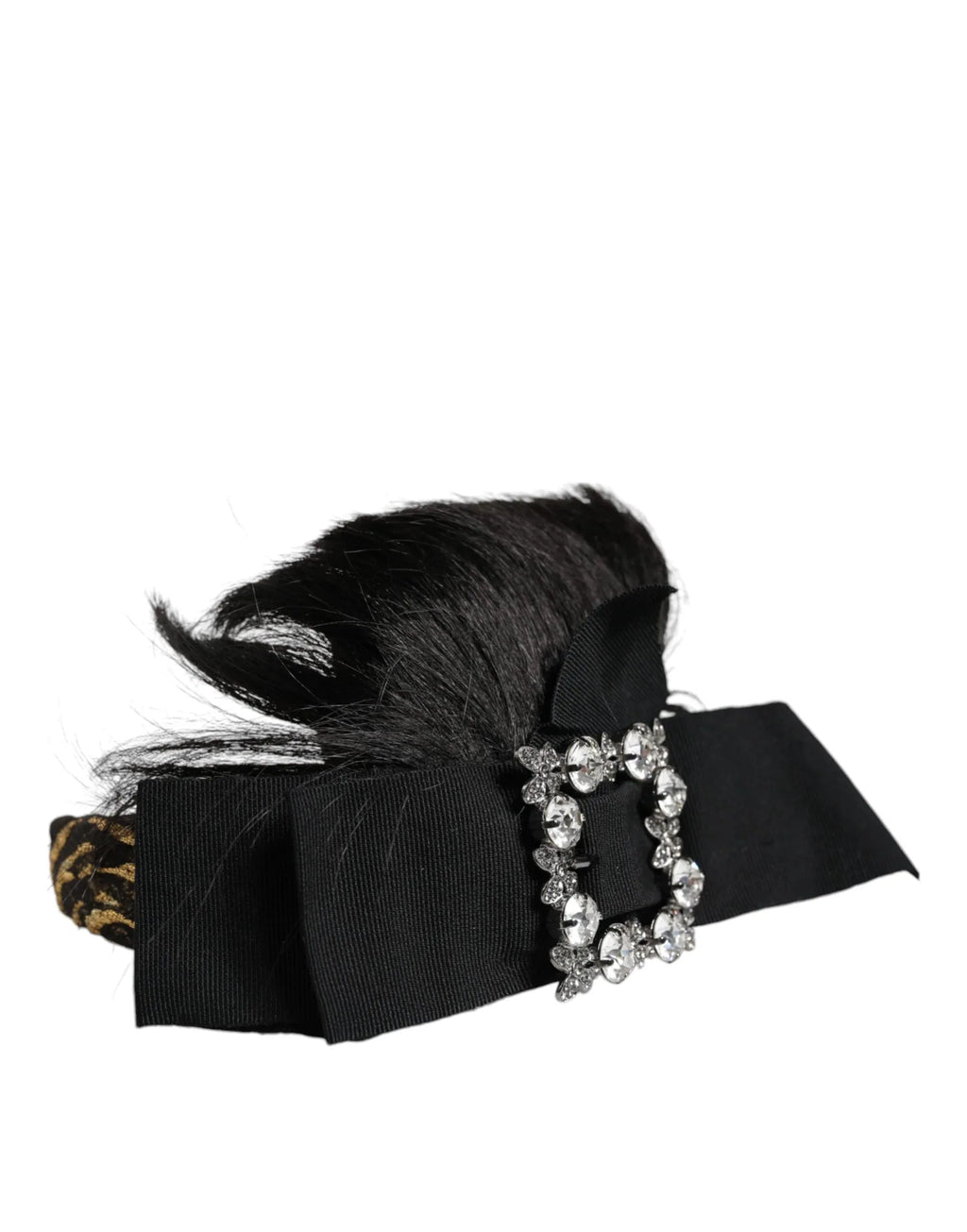 Dolce & Gabbana Black Hair Parrucchiera Crystal Headband Diadem - Zeiniez