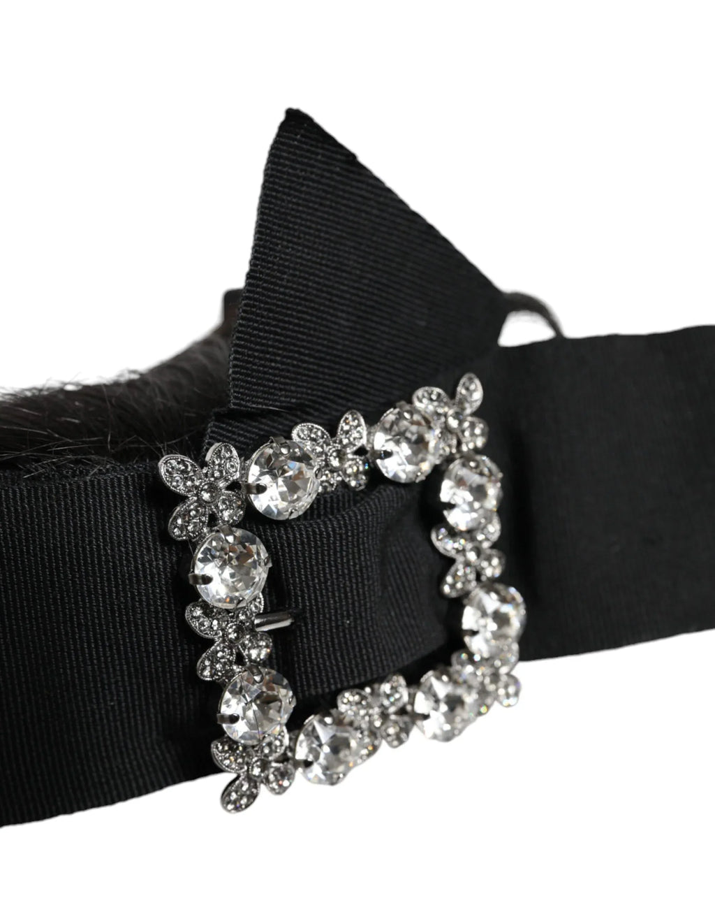 Dolce & Gabbana Black Hair Parrucchiera Crystal Headband Diadem - Zeiniez