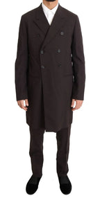 Dolce & Gabbana Bordeaux Wool Stretch Long 3 Piece Suit - Zeiniez
