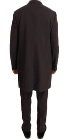 Dolce & Gabbana Bordeaux Wool Stretch Long 3 Piece Suit - Zeiniez