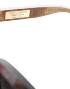 Dolce & Gabbana Multicolor Wood Crystal Brass Frame Floral Hand Paint Sunglasses - Zeiniez