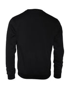 Versace Black Medusa Fleece Cotton Crew Neck Sweatshirt Sweater - Zeiniez