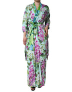 Dolce & Gabbana Multicolor Floral Silk Stretch Wrap Dress - Zeiniez