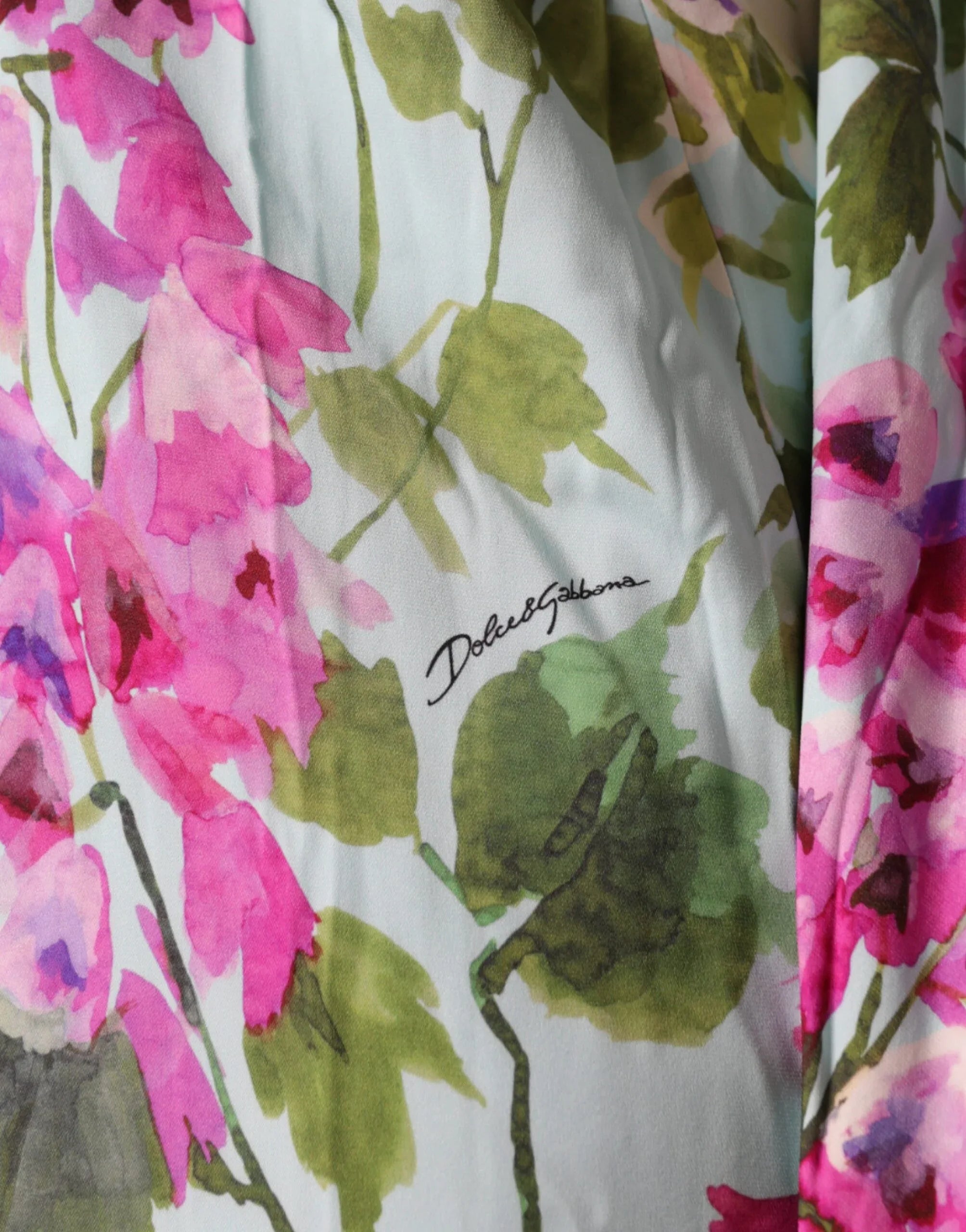 Dolce & Gabbana Multicolor Floral Silk Stretch Wrap Dress - Zeiniez