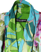 Dolce & Gabbana Multicolor Floral Silk Stretch Wrap Dress - Zeiniez