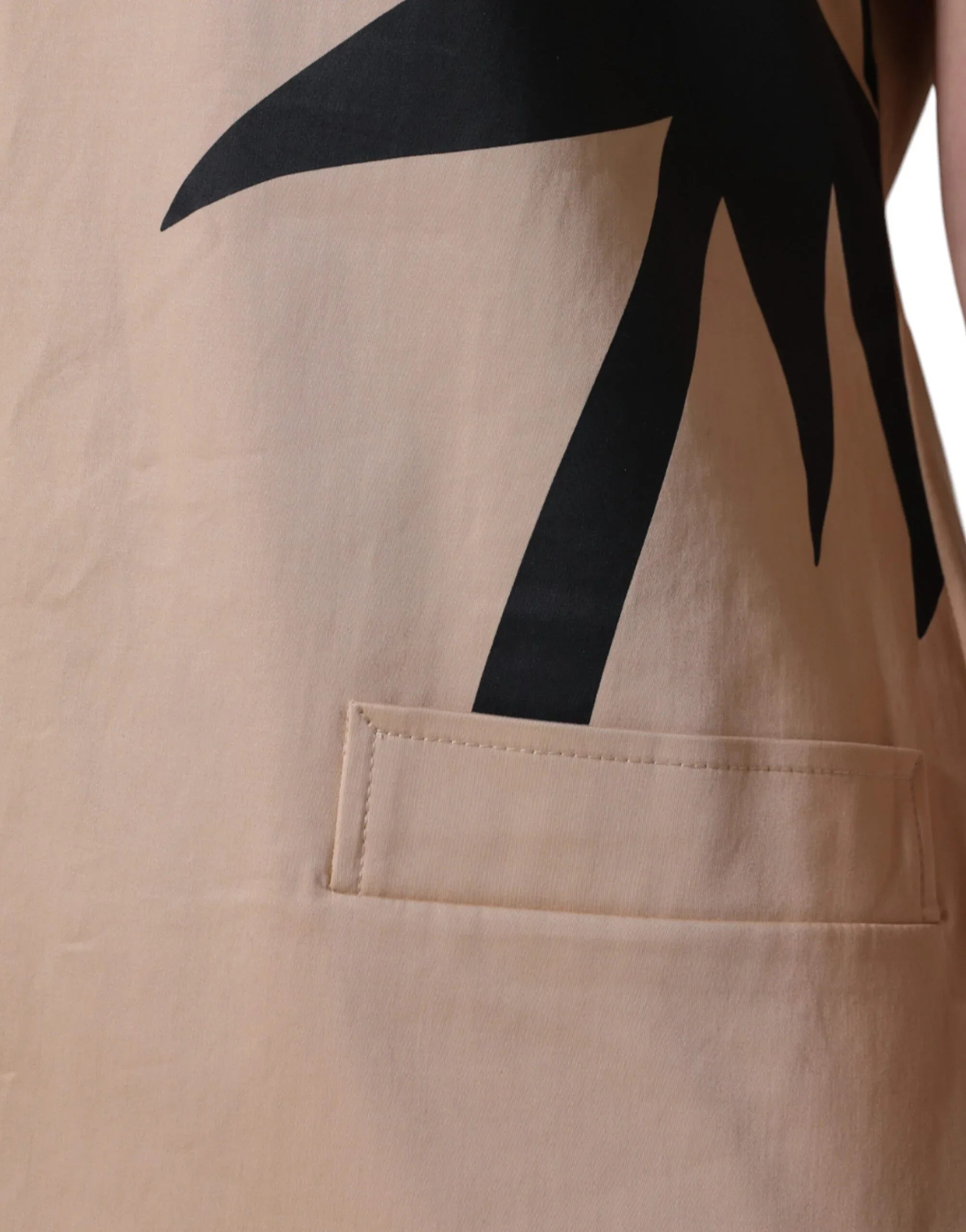 Moschino Beige Cotton Short Sleeve Knee Length Dress - Zeiniez