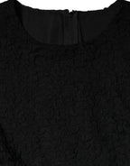 Dolce & Gabbana Black Cotton Sheath Knee Length Dress - Zeiniez