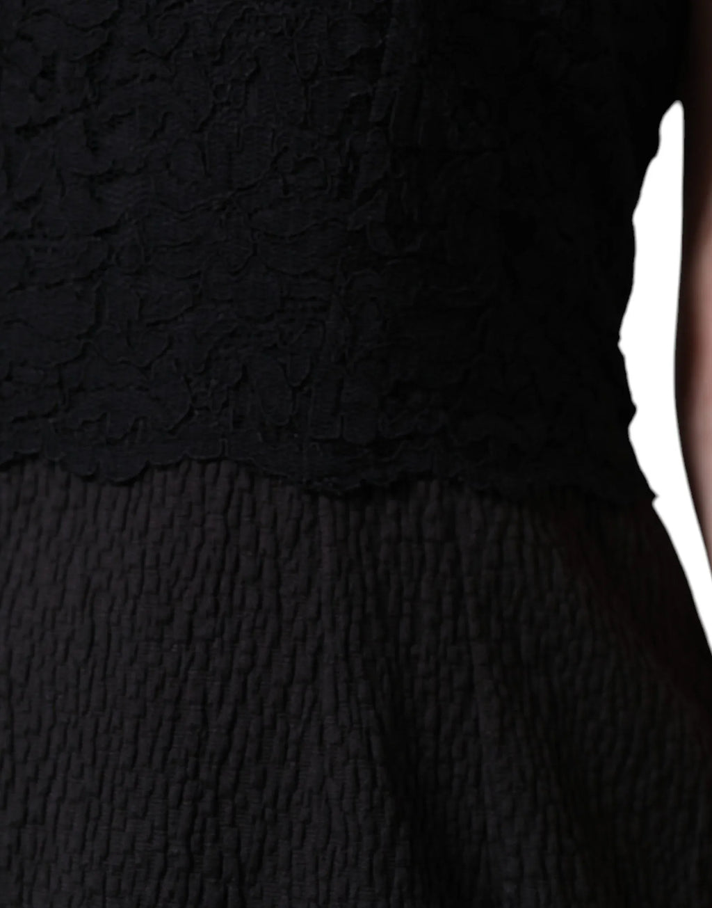 Dolce & Gabbana Black Cotton Sheath Knee Length Dress - Zeiniez