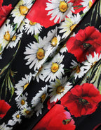 Dolce & Gabbana Black Floral Silk Sleeveless Long Gown Dress - Zeiniez