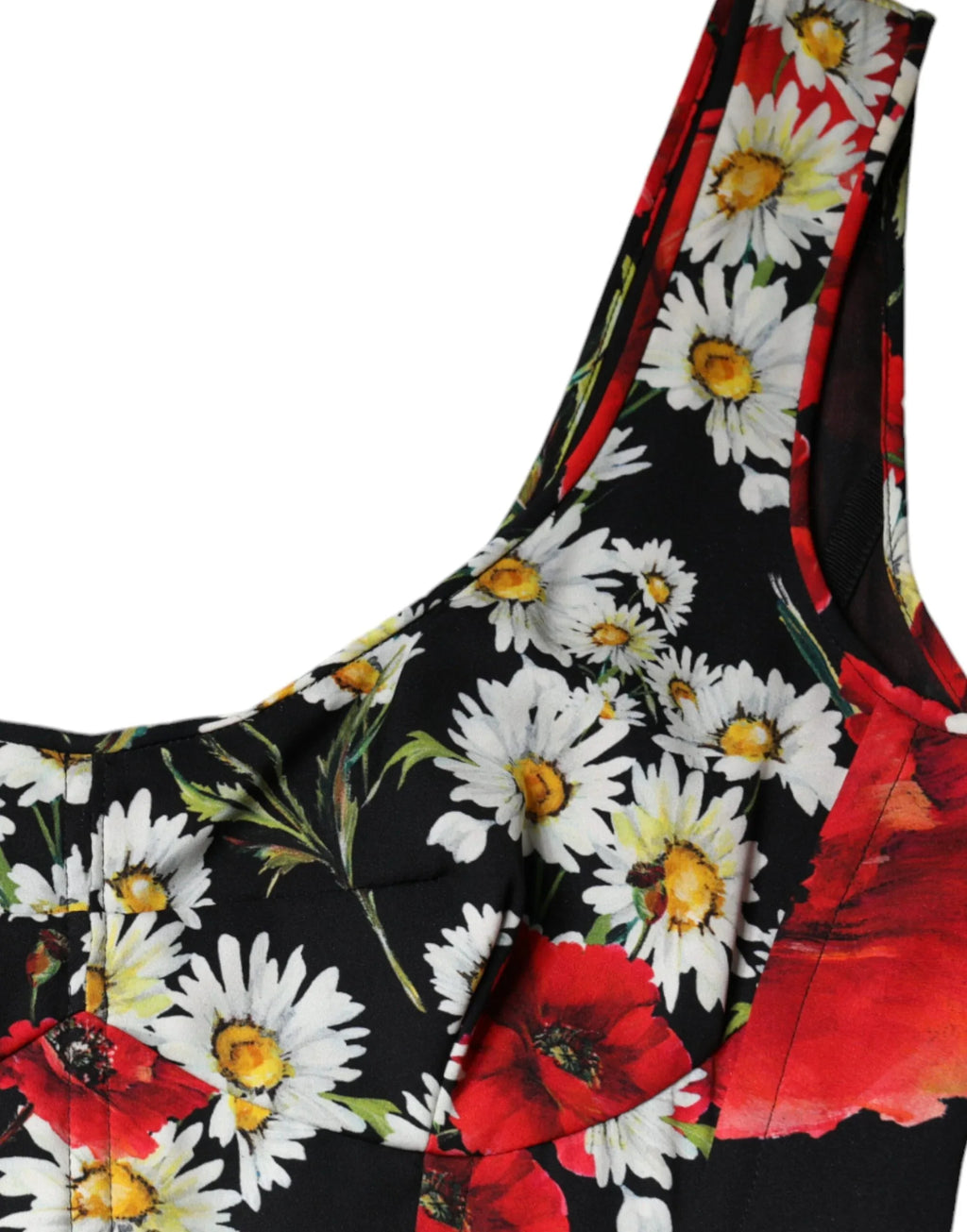 Dolce & Gabbana Black Floral Silk Sleeveless Long Gown Dress - Zeiniez