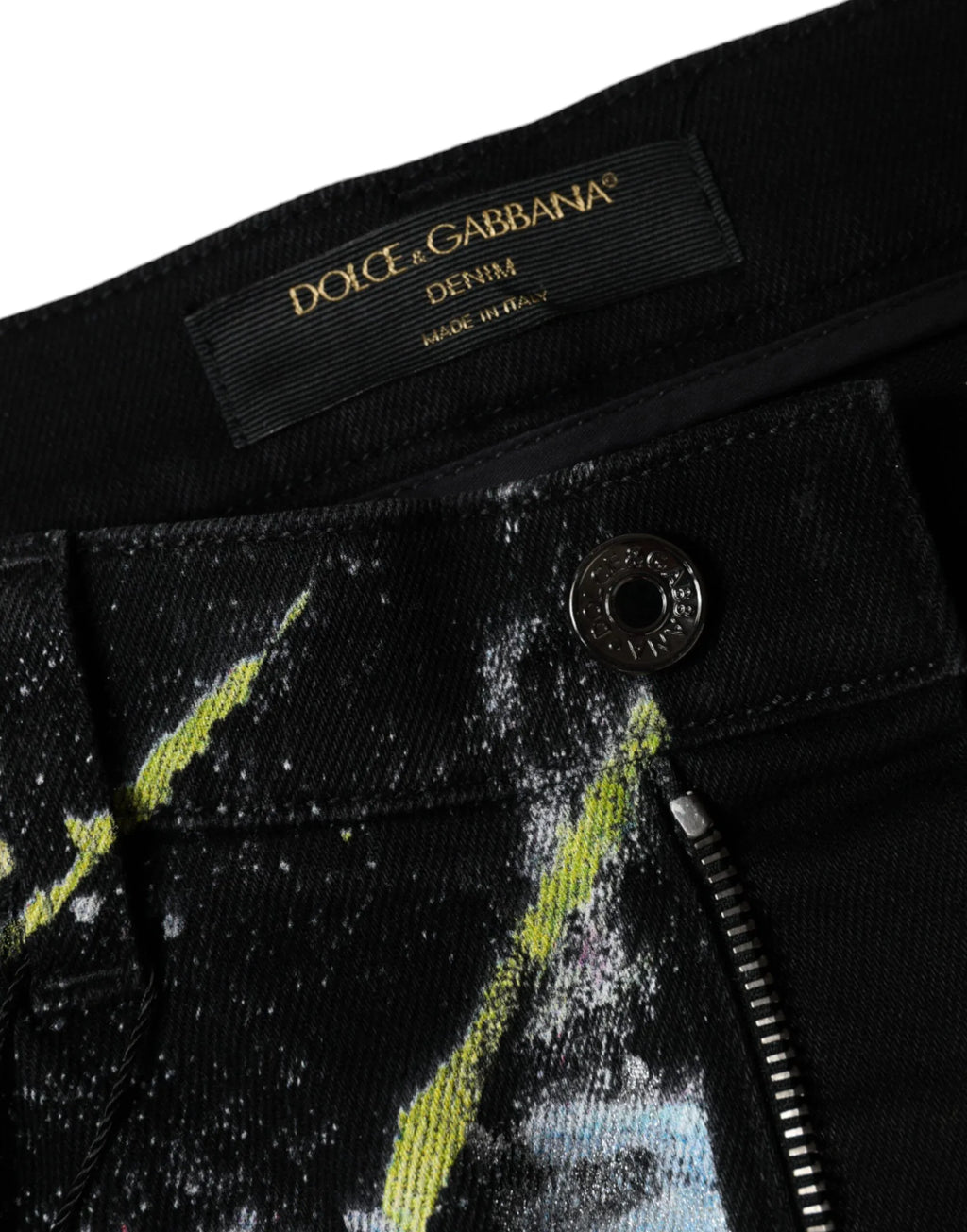 Dolce & Gabbana Multicolor Splatter Paint Cotton Skinny Denim Jeans - Zeiniez