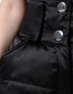 Dolce & Gabbana Black Quilted High Waist Women Boot Cut Pants - Zeiniez