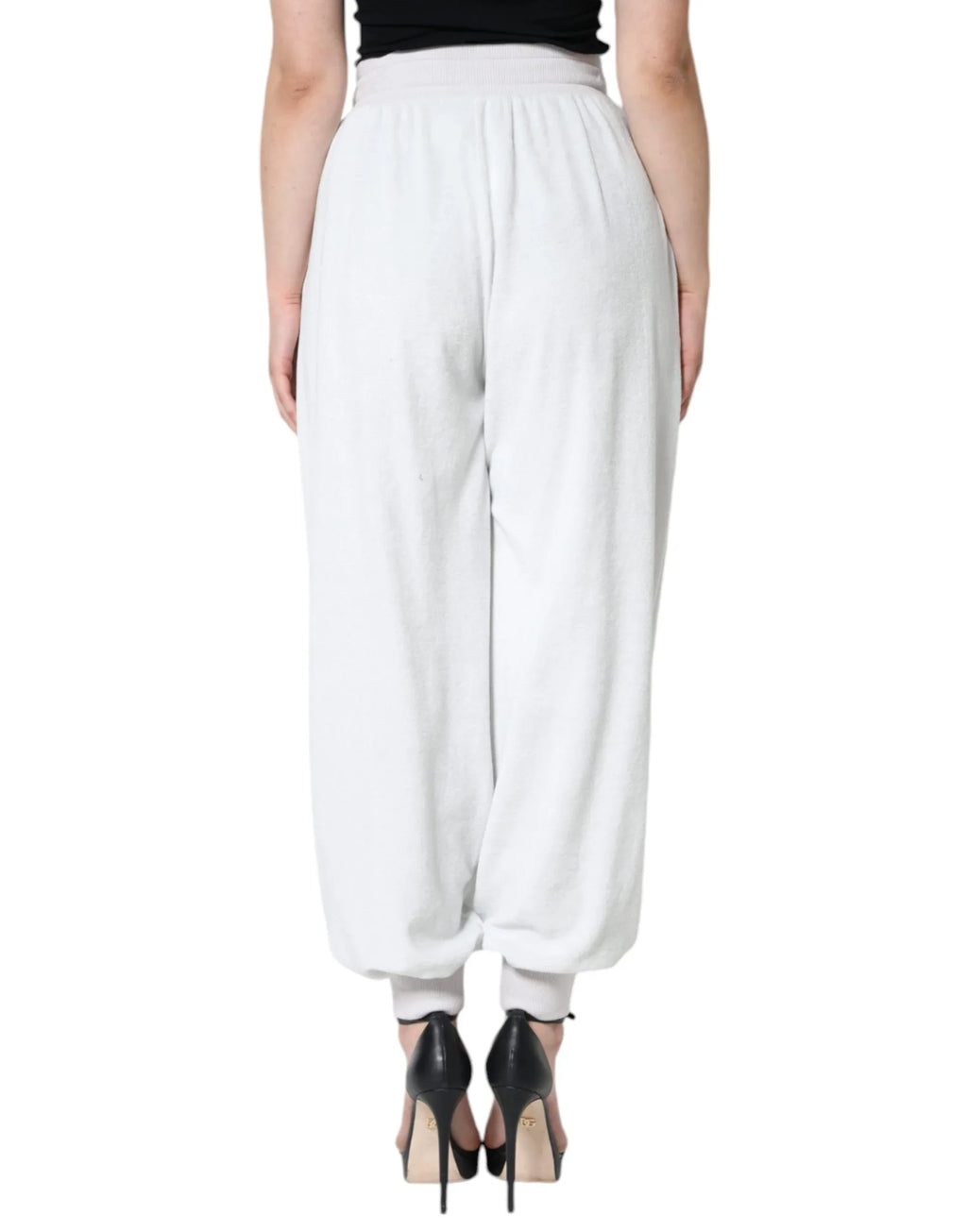 Dolce & Gabbana White Nylon Jogger Sweatpants Pants - Zeiniez