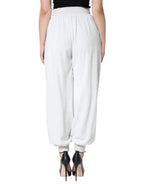 Dolce & Gabbana White Nylon Jogger Sweatpants Pants - Zeiniez