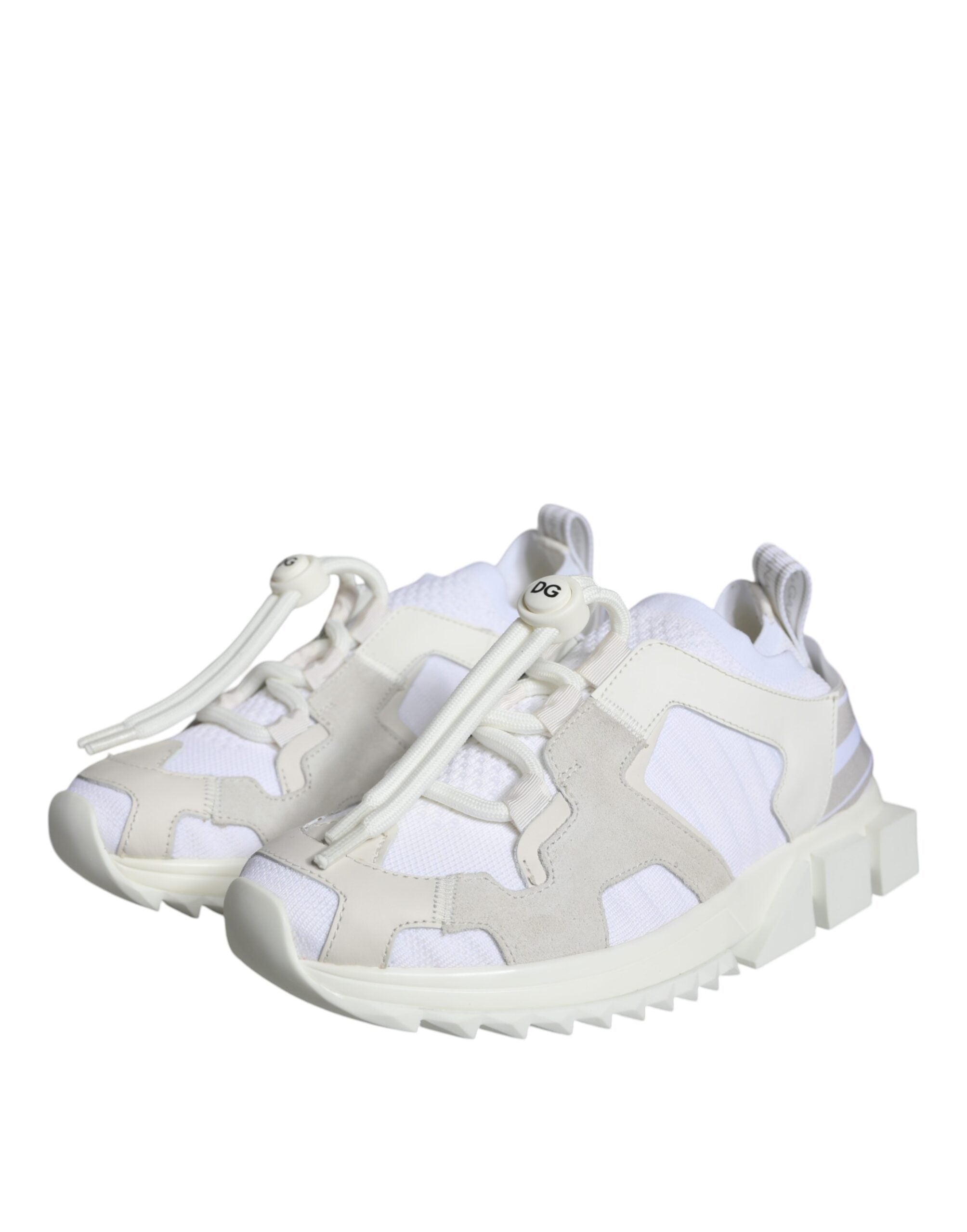 Dolce & Gabbana White Mesh Sorrento Trekking Sneakers Shoes - Zeiniez